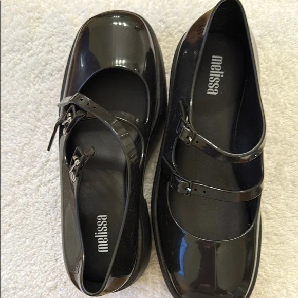 Melissa Black Flats with Classic Mary Jane platform - Picture 4 of 6